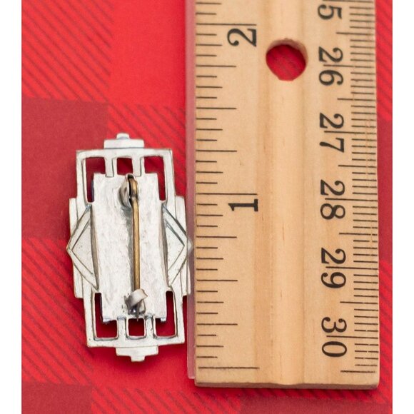 Vintage Blue Gem Brooch - O26 - Picture 2 of 2